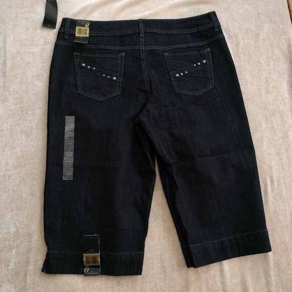 NWT Nine West Style Melanie Skimmer Missy Women Size 16/32 Average Capri Jeans - Picture 9 of 13